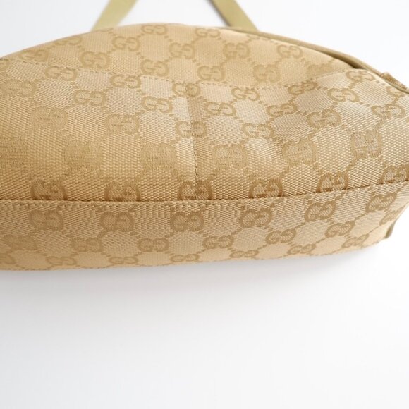 Authentic Preowned Gucci Green GG Canvas Half Moon Shoulder Bag - Picture 7 of 16